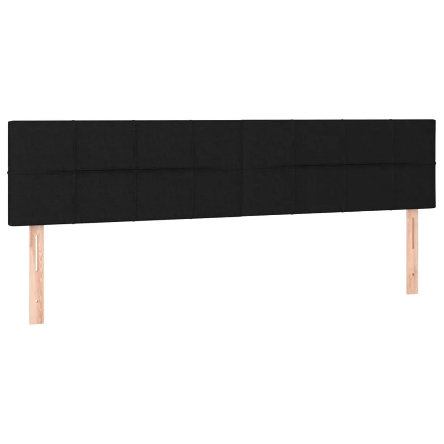Têtes de lit Noir 200x5x78/88 cm Tissu - 2