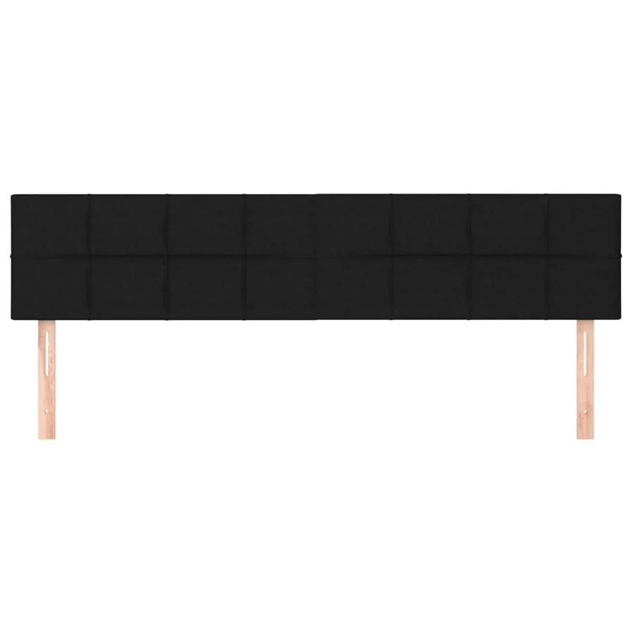Têtes de lit Noir 200x5x78/88 cm Tissu - 3