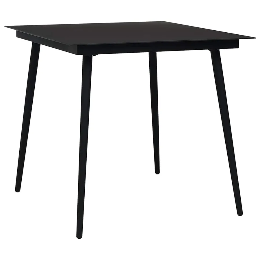 Ensemble à manger d'extérieur 5 pcs résine tressée et verre - 10