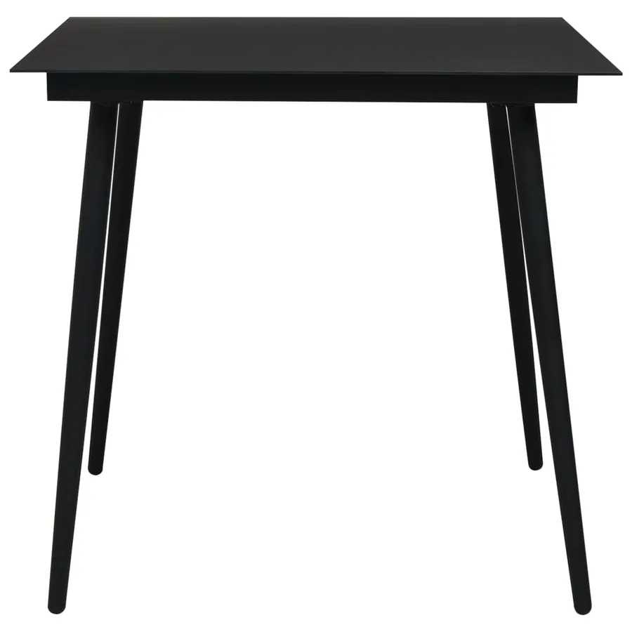 Ensemble à manger d'extérieur 5 pcs résine tressée et verre - 11
