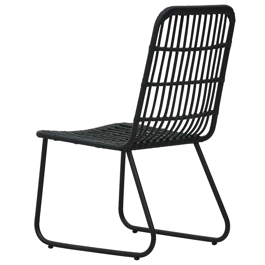 Ensemble à manger d'extérieur 5 pcs résine tressée et verre - 7