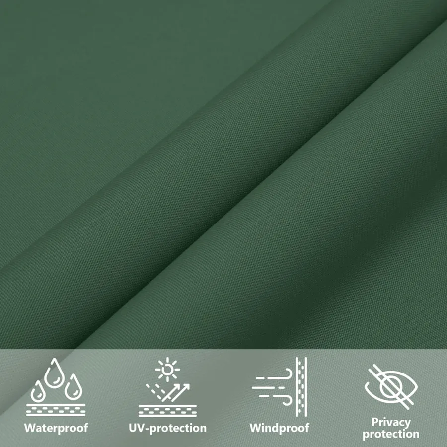 Voile parasol tissu oxford triangulaire 4x4x4 m vert foncé - 11