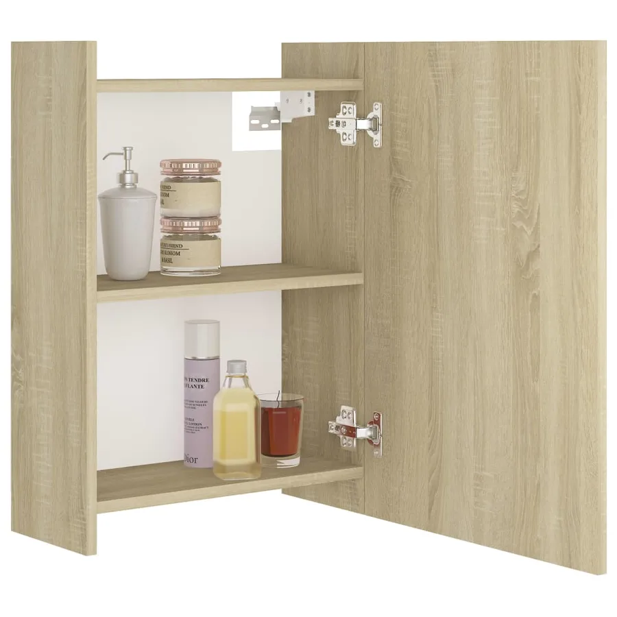 Armoire à miroir de salle de bain Chêne sonoma Bois ingénierie - 4