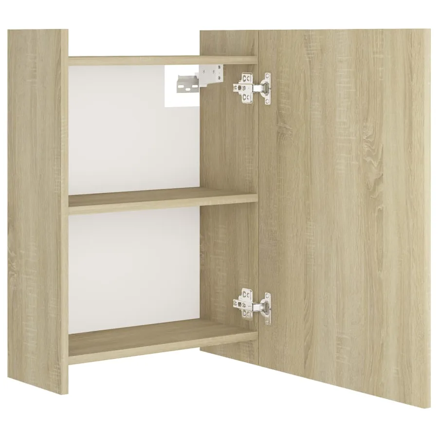 Armoire à miroir de salle de bain Chêne sonoma Bois ingénierie - 7