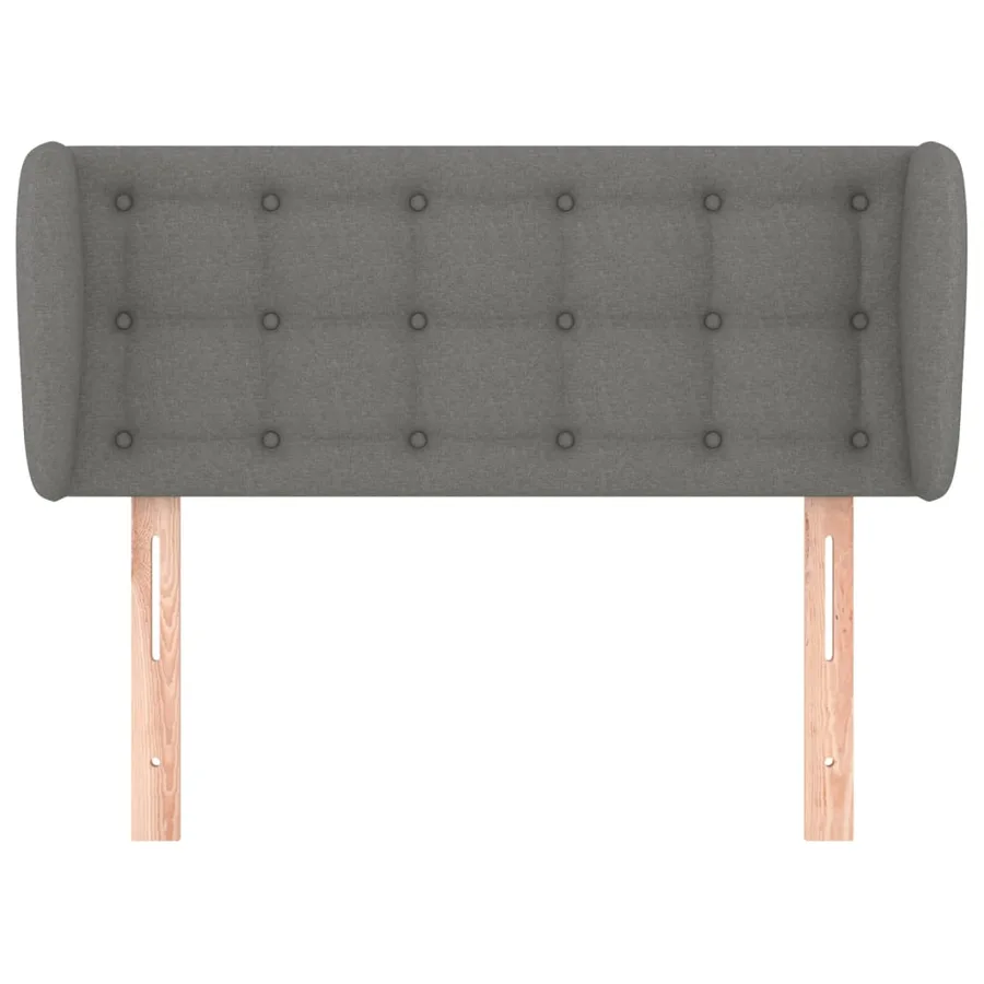 Tête de lit avec oreilles Gris foncé 93x23x78/88 cm Tissu - 3