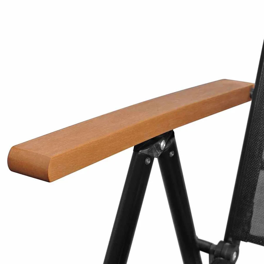 Ensemble à manger de jardin 5 pcs aluminium noir - 7