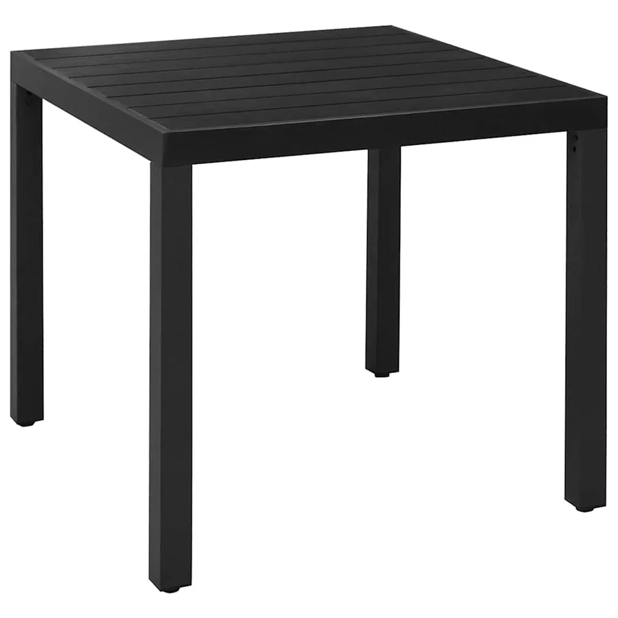 Ensemble à manger de jardin 5 pcs aluminium noir - 8