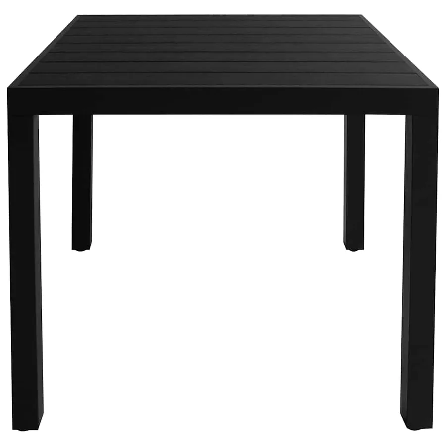 Ensemble à manger de jardin 5 pcs aluminium noir - 9
