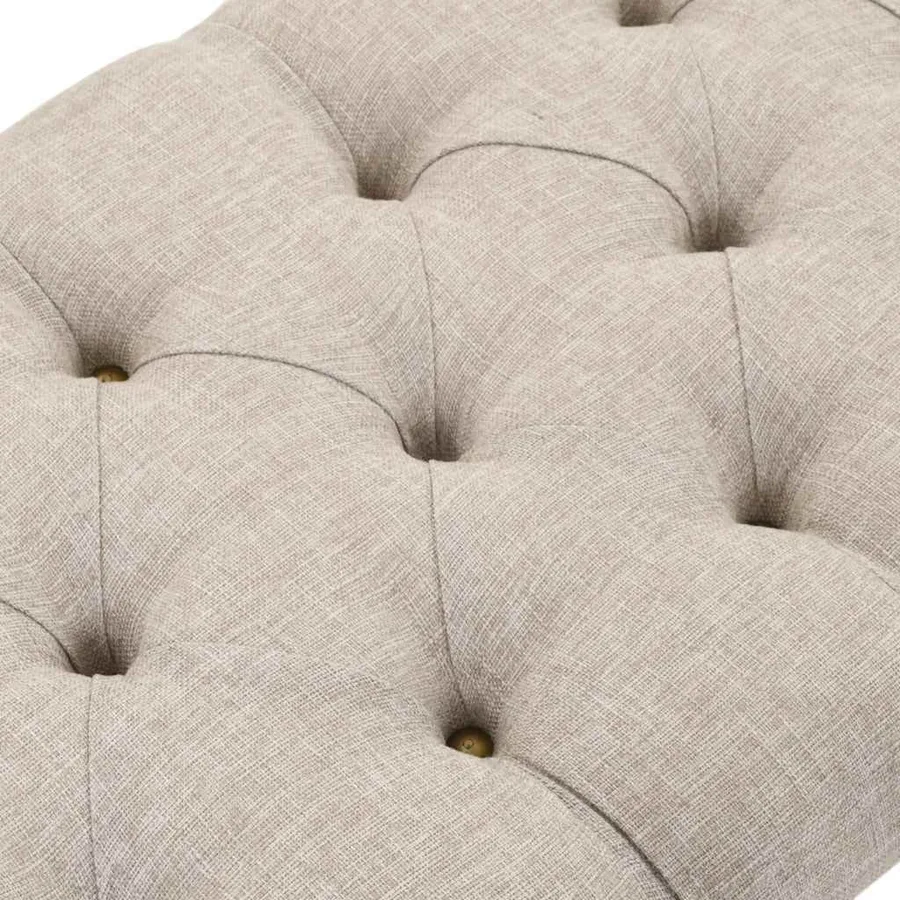 Banc de rangement Bois massif et tissu 103 x 51 x 44 cm - 9