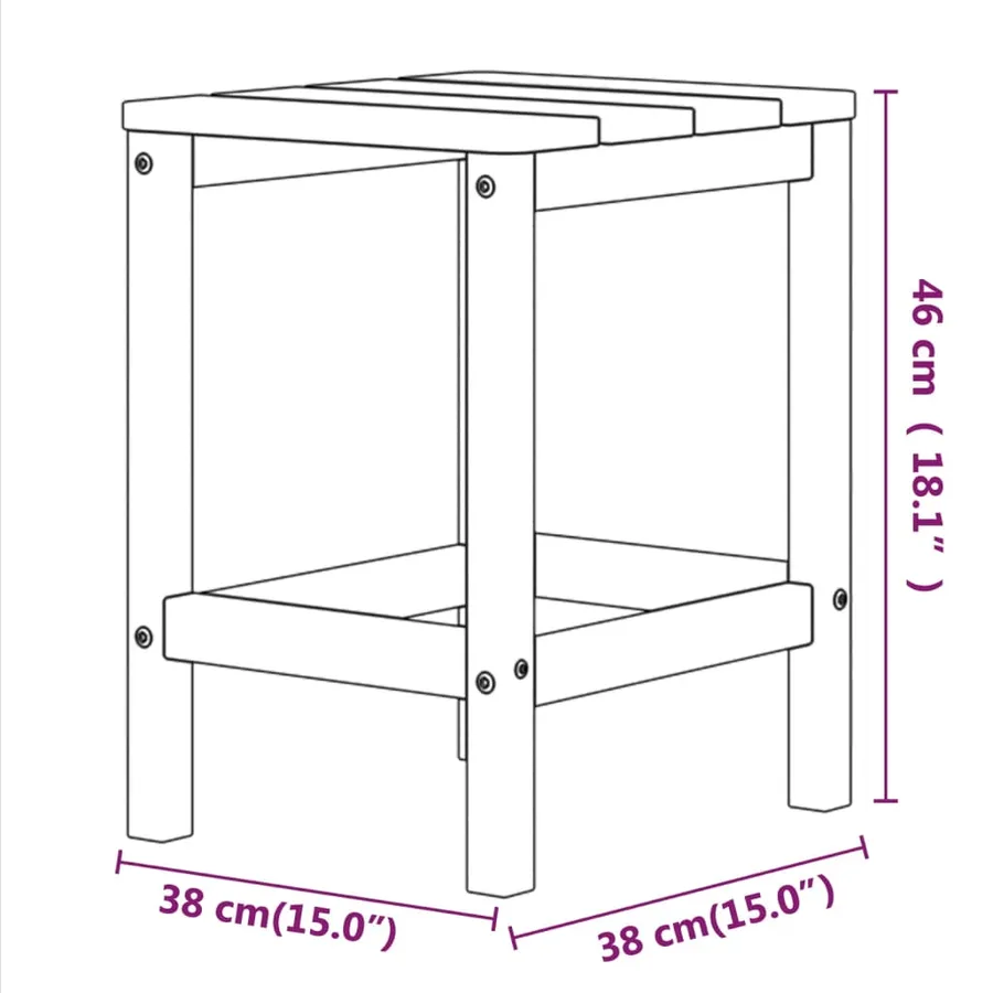 Chaises de jardin Adirondack avec table PEHD Blanc - 8