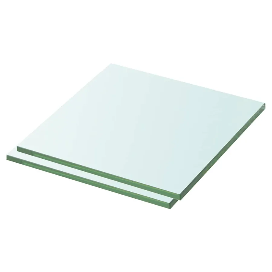 Panneaux d'étagère 2 pcs Verre Transparent 30 x 25 cm