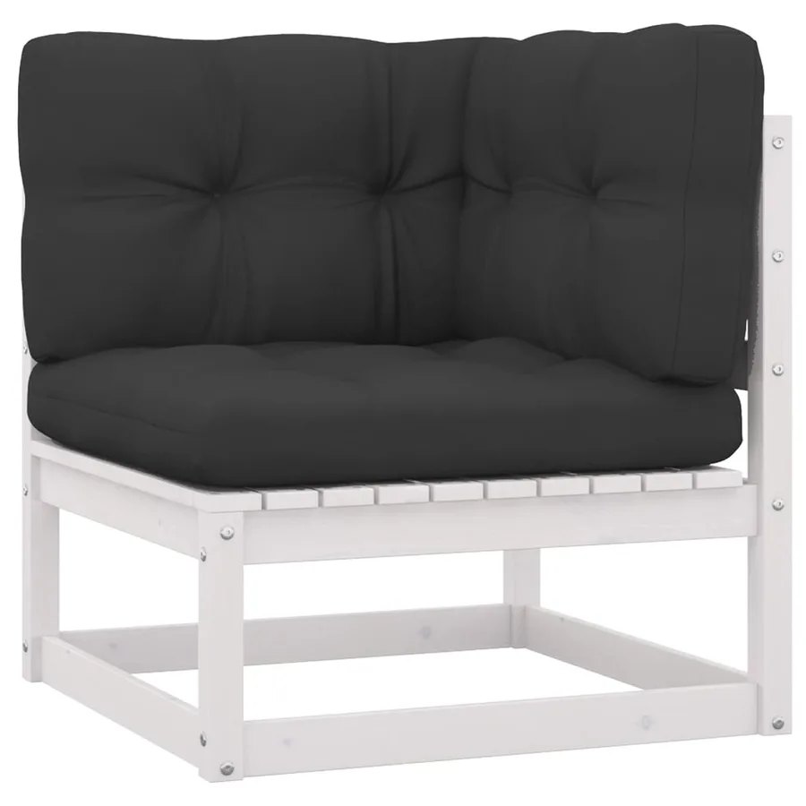 Salon de jardin 4 pcs avec coussins Bois de pin massif - 4