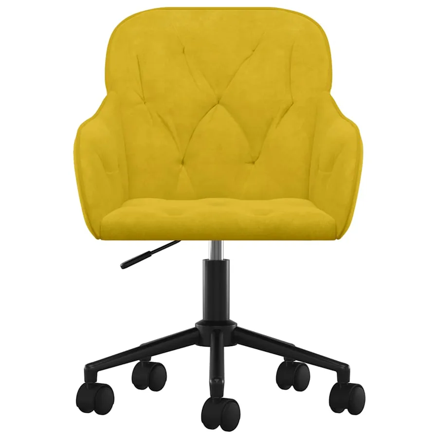 Chaises pivotantes à manger lot de 2 Jaune Velours - 4