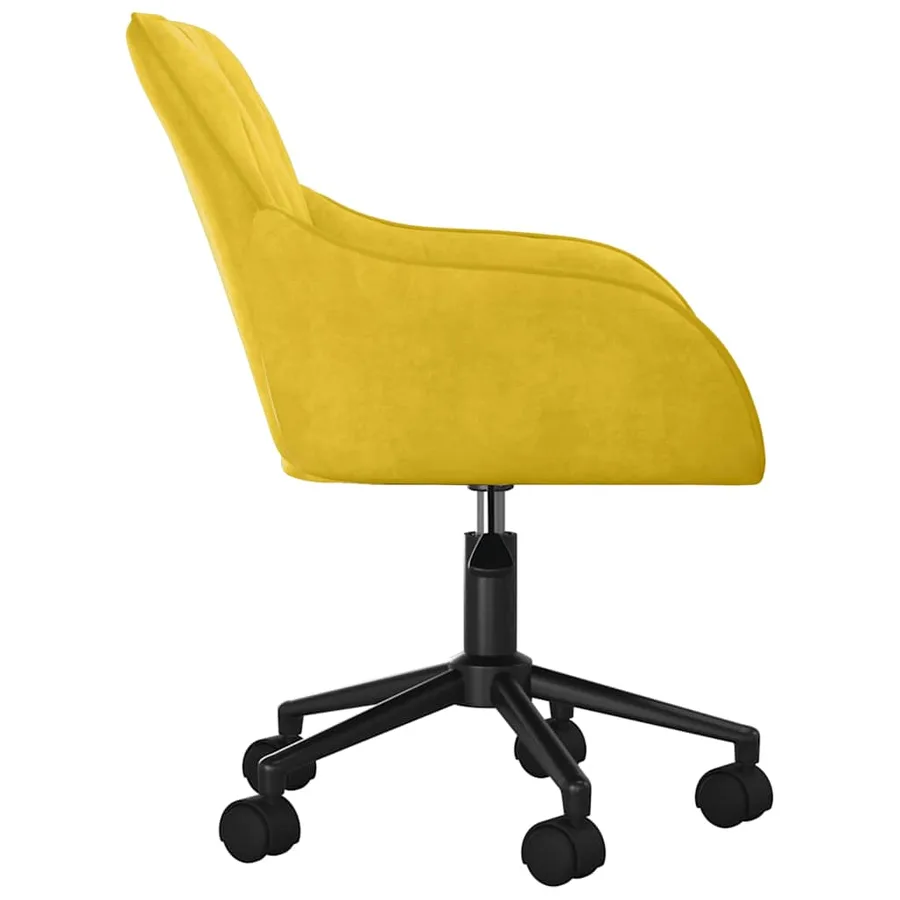 Chaises pivotantes à manger lot de 2 Jaune Velours - 5