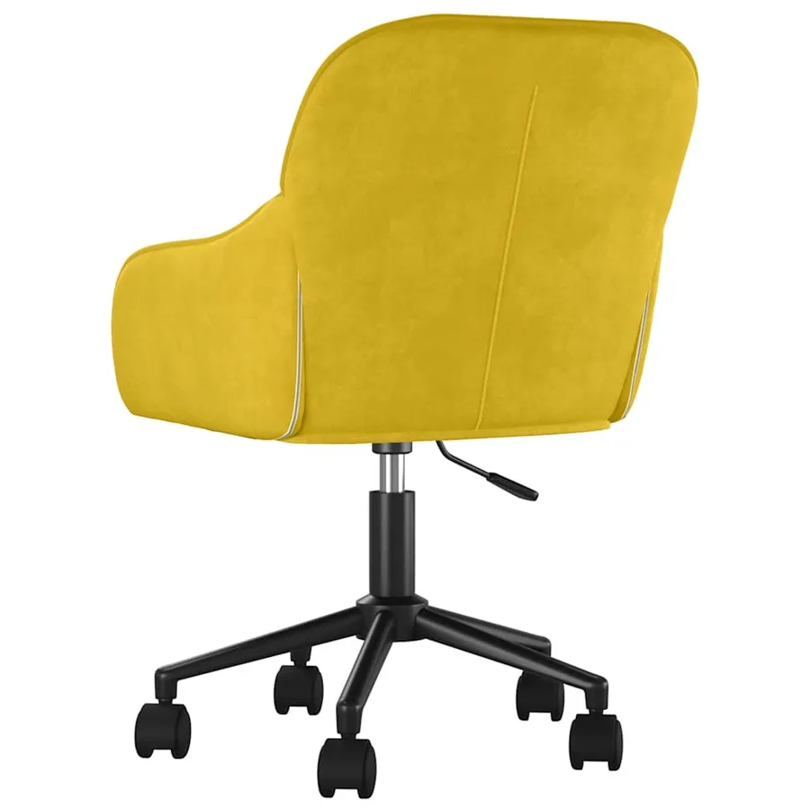 Chaises pivotantes à manger lot de 2 Jaune Velours - 6