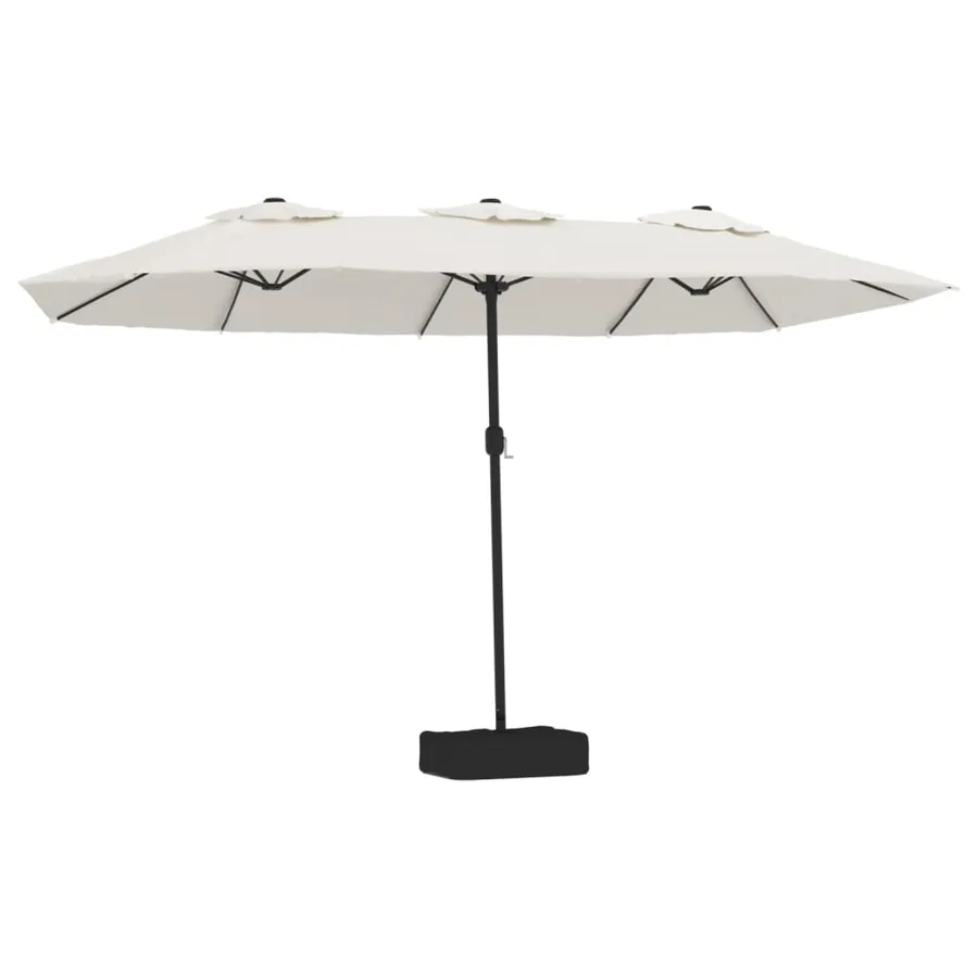 Parasol à double tête blanc sable 449x265 cm - 2