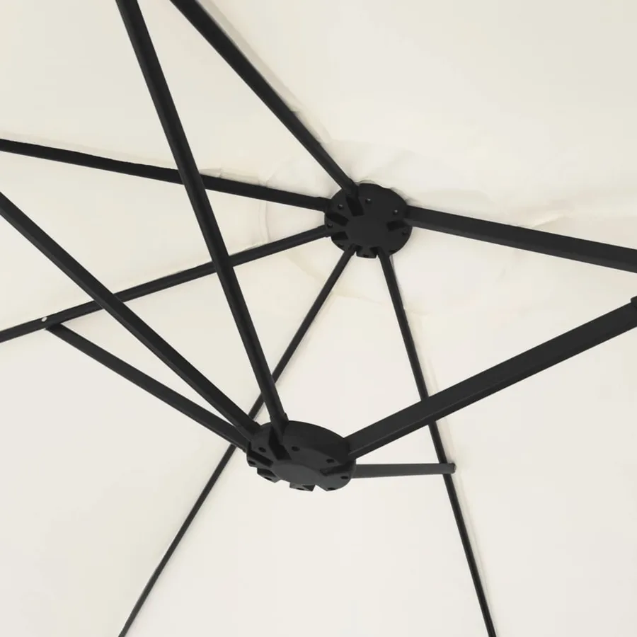 Parasol à double tête blanc sable 449x265 cm - 6