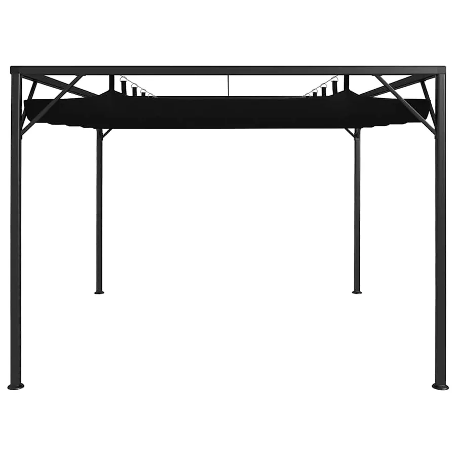 Chapiteau de jardin avec auvent rétractable 3x3 m Anthracite - 3