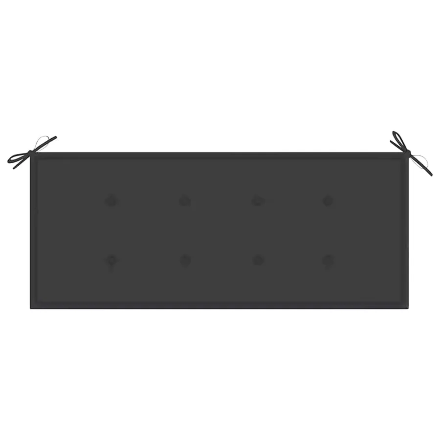 Banc de jardin empilable et coussin 128,5cm Bois de teck massif - 5