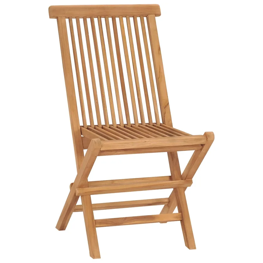 Chaises pliables de jardin lot de 8 Bois de teck solide - 2