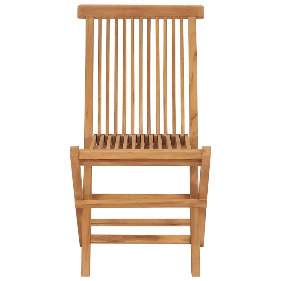 Chaises pliables de jardin lot de 8 Bois de teck solide - 3