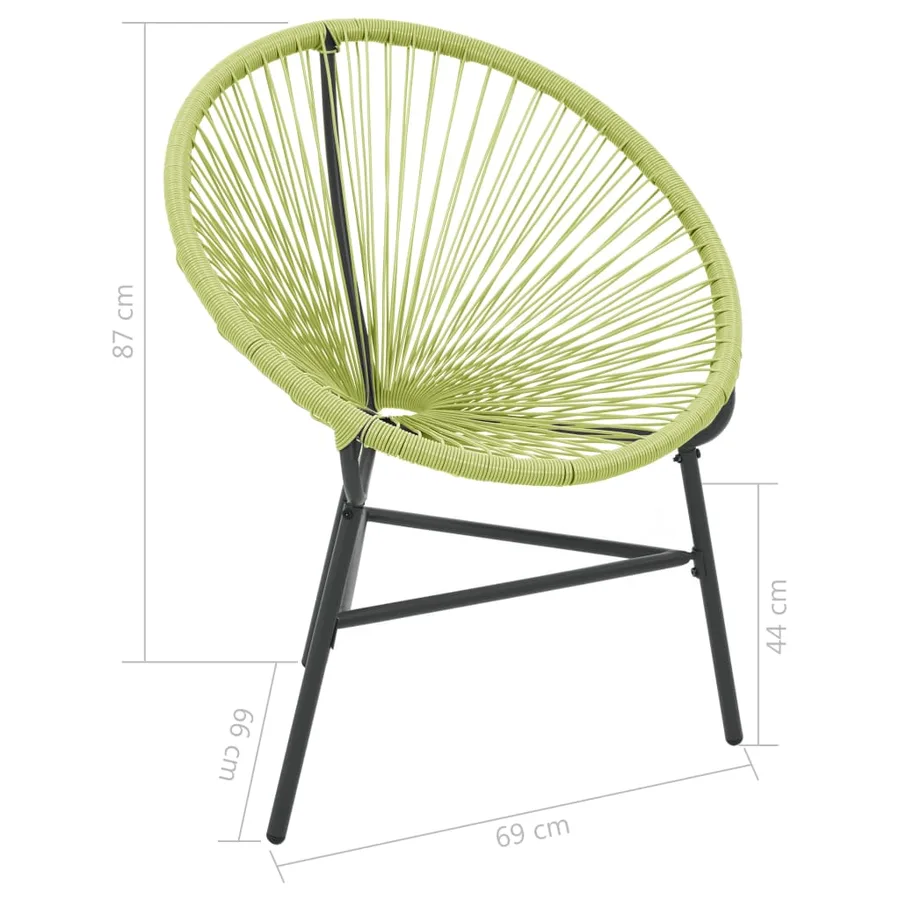 Chaise de jardin Acapulco Résine tressée Vert - 7