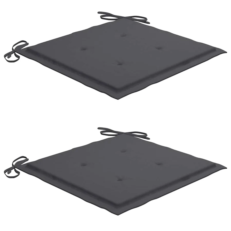 Chaises de jardin avec coussins lot de 2 Acacia solide et acier - 7