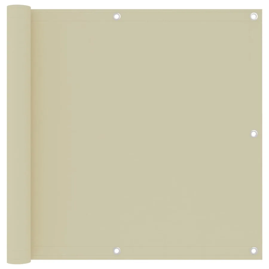 Écran de balcon Crème 90x500 cm Tissu Oxford