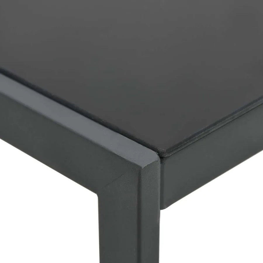 Chaises longues lot de 2 avec table Textilène et acier - 5