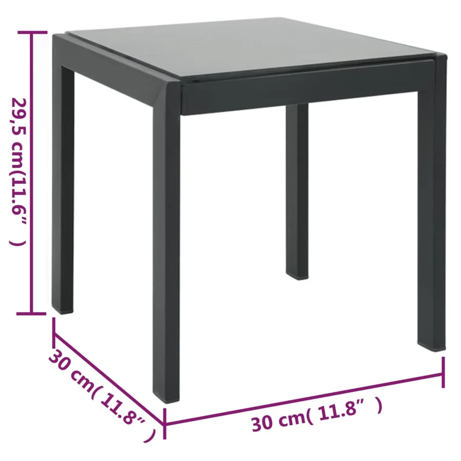 Chaises longues lot de 2 avec table Textilène et acier - 8
