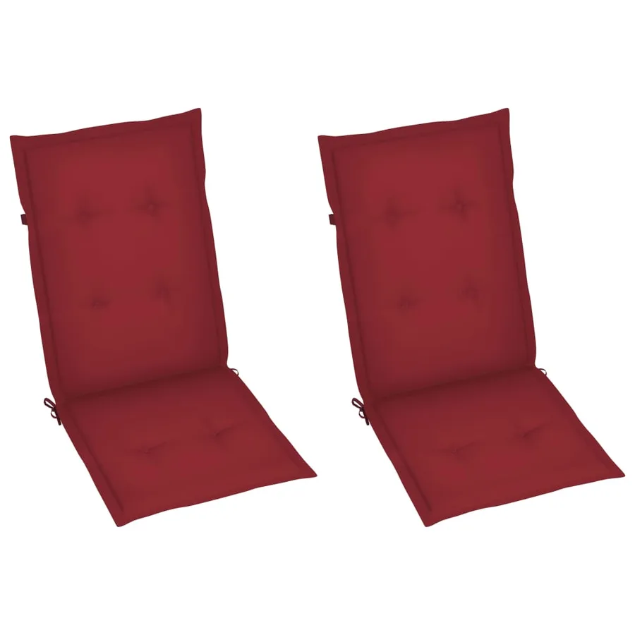 Chaises inclinables de jardin lot de 2 et coussins Bois acacia - 6