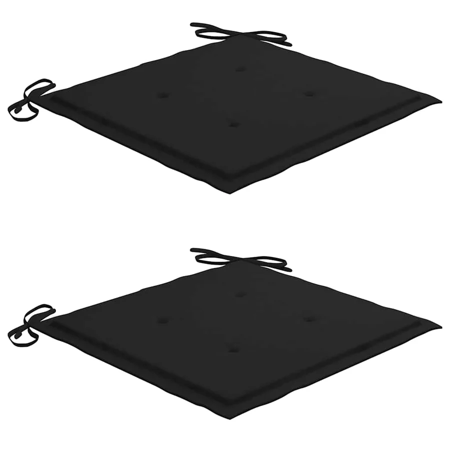 Chaises de jardin avec coussins lot de 2 Acacia solide et acier - 7