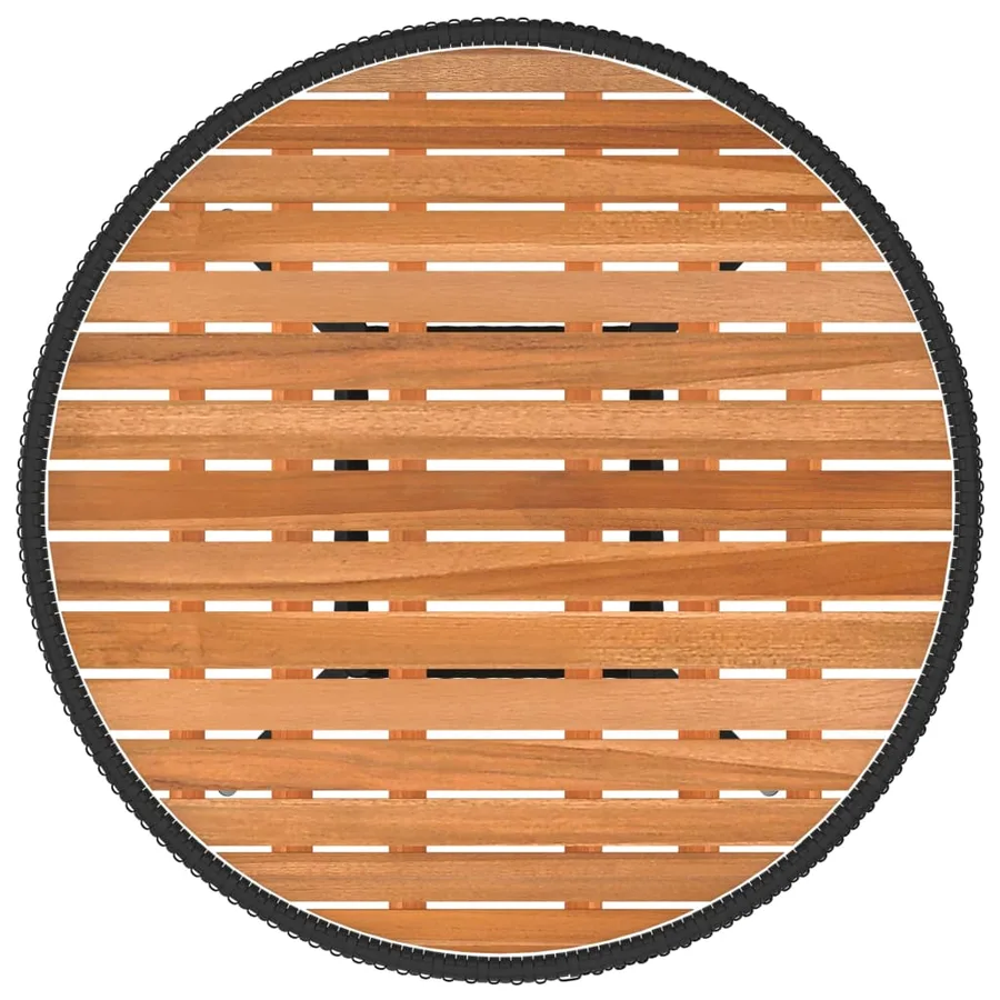 Salon de jardin 9 pcs avec coussins Résine tressée Noir - 15