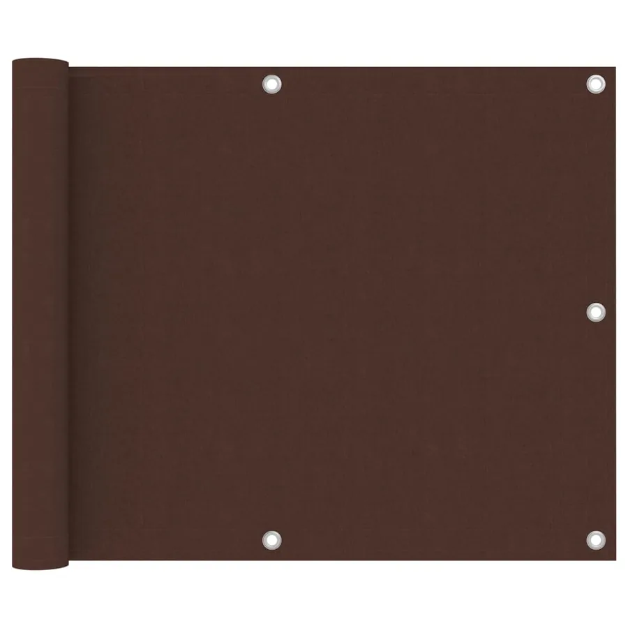 Écran de balcon Marron 75x400 cm Tissu Oxford