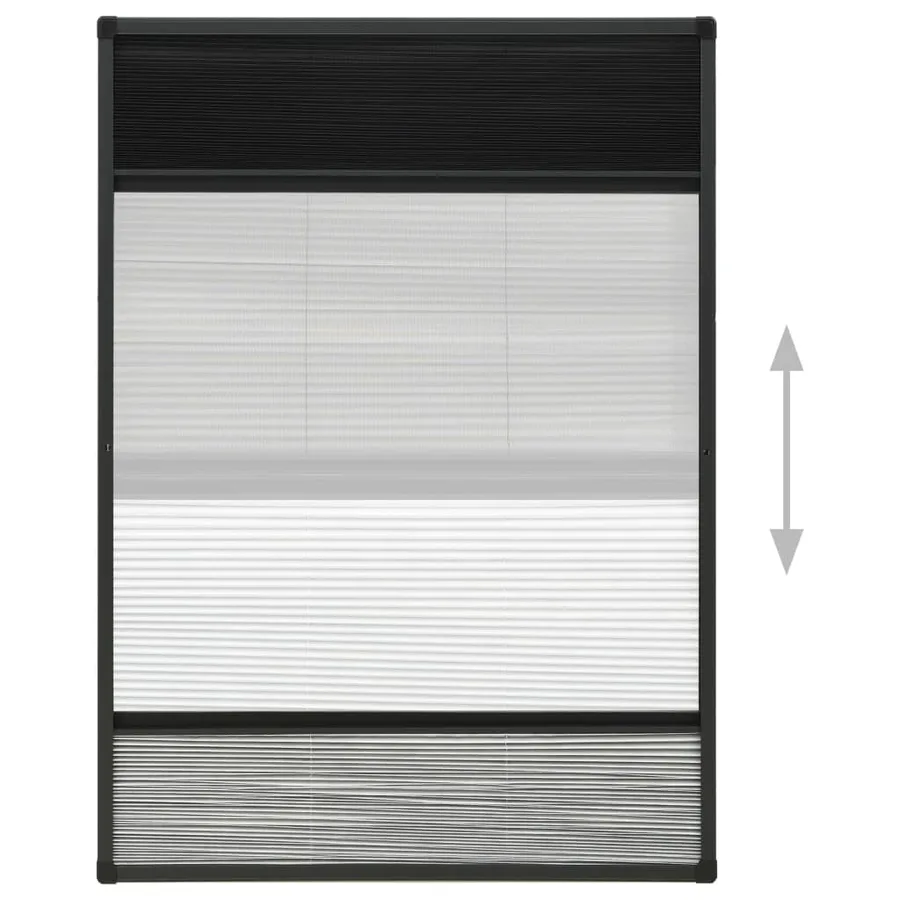 Moustiquaire plissée pour fenêtre Aluminium 80x120 cm - 4