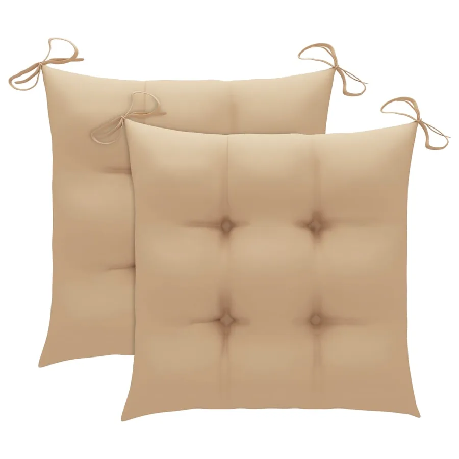 Chaises de jardin avec coussins lot de 2 Acacia solide et acier - 10