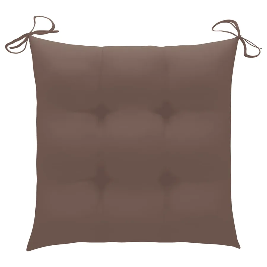 Chaises de jardin lot de 8 avec coussins Bois d'acacia solide - 6