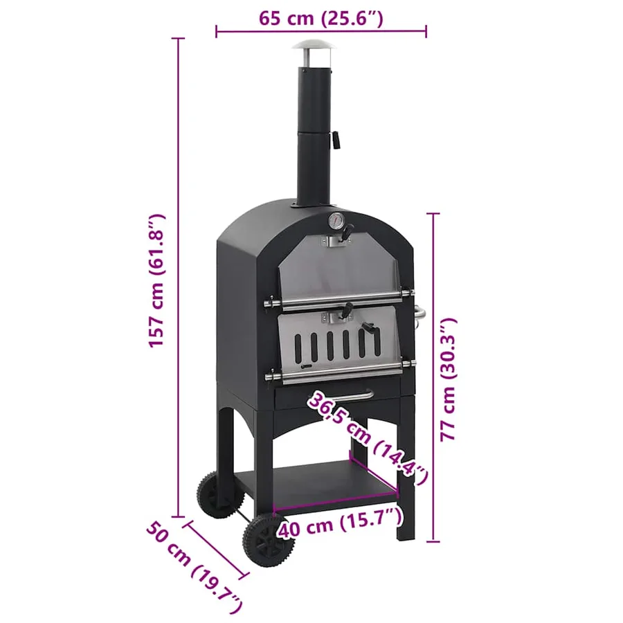 Four à pizza d'extérieur au charbon Pierre d'argile réfractaire - 9