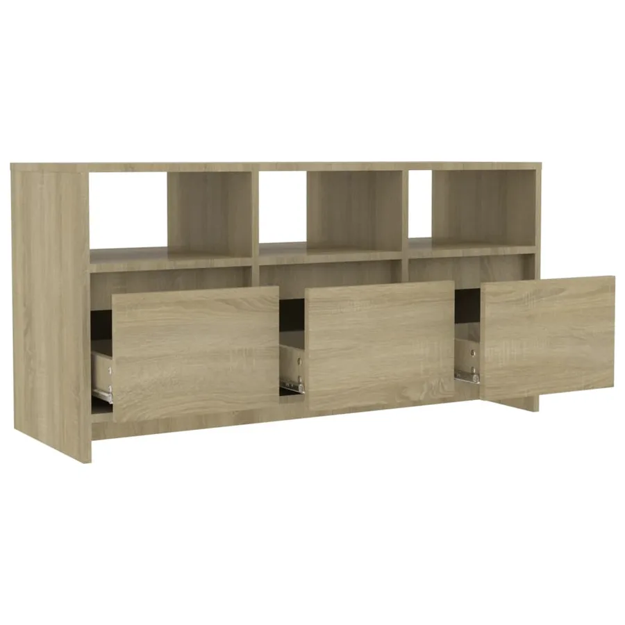 Meuble TV Chêne sonoma 102x37,5x52,5 cm Bois d'ingénierie - 5