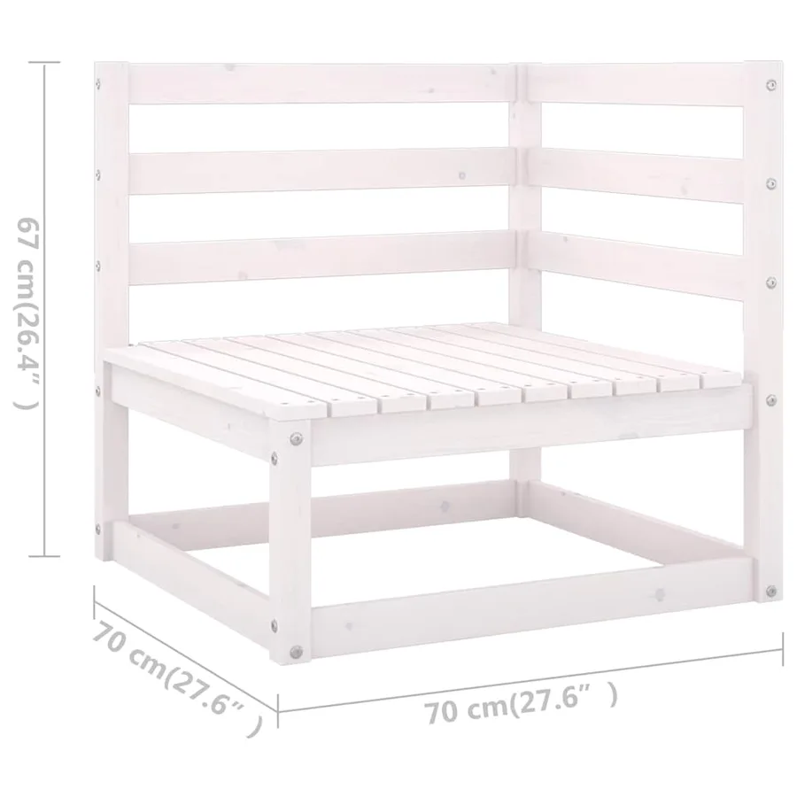 Salon de jardin 8 pcs avec coussins Bois de pin massif - 8