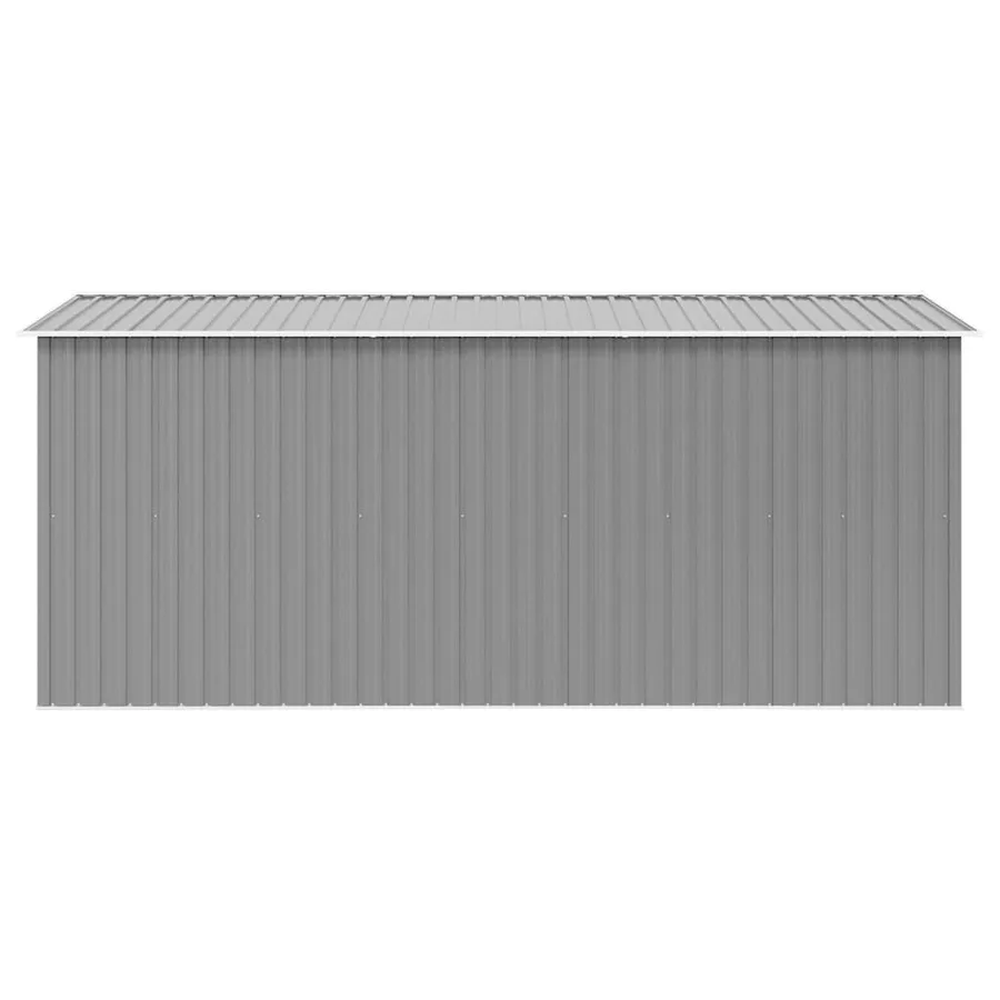 Abri de jardin 257x392x181 cm Métal Gris - 6
