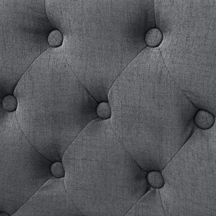 Chaises à manger lot de 2 gris foncé tissu - 5