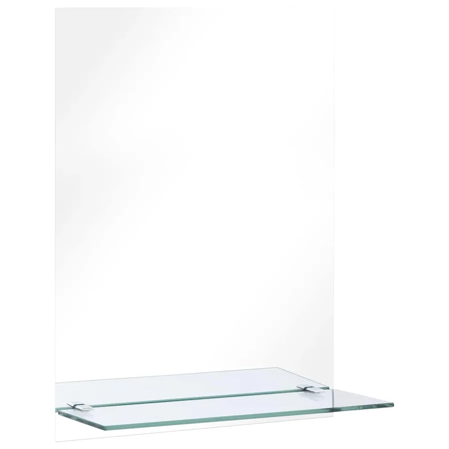 Miroir mural avec étagère 30x50 cm Verre trempé - 2