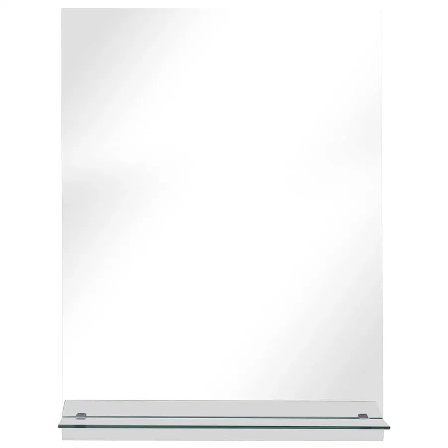 Miroir mural avec étagère 30x50 cm Verre trempé - 3
