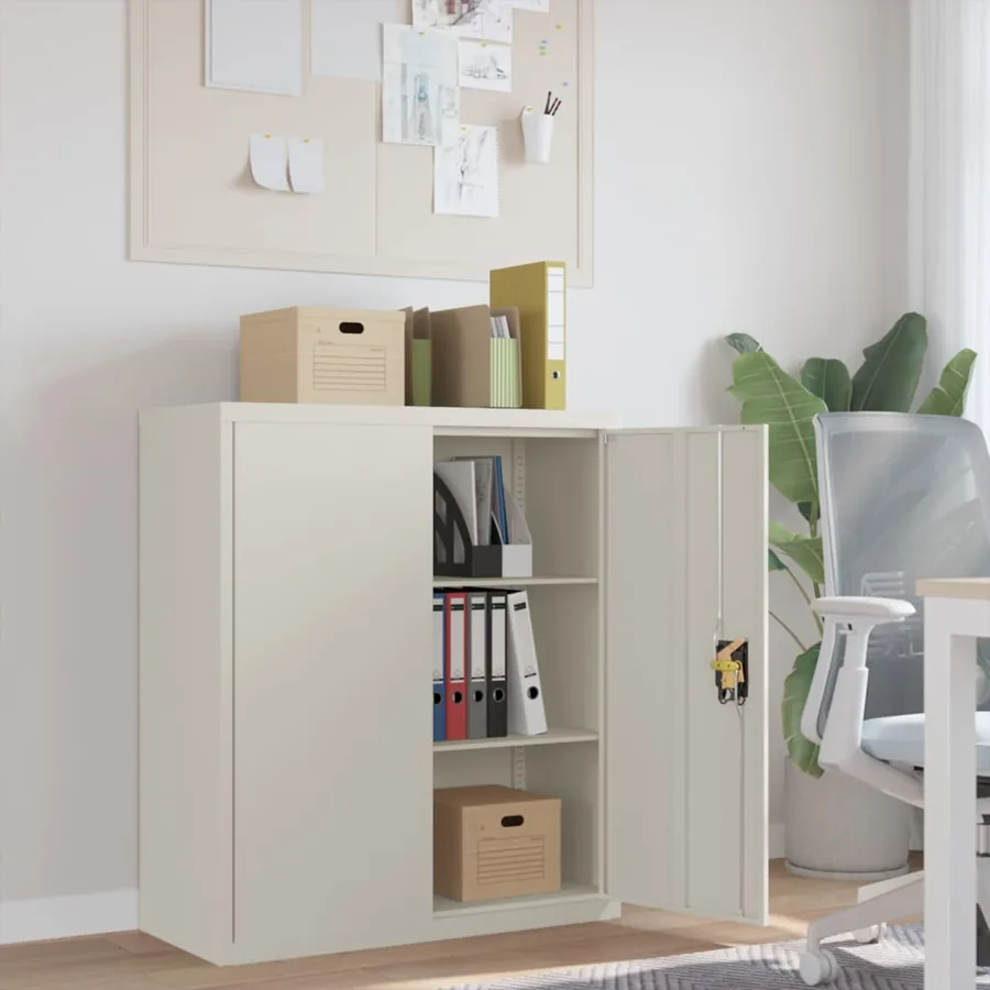 Classeur blanc 90x40x105 cm acier