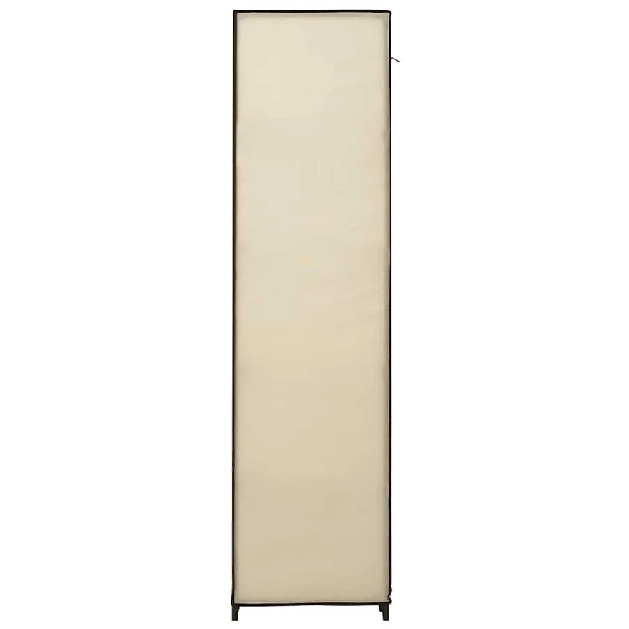 Armoire avec compartiments et tiges Crème 150x45x176 cm Tissu - 5