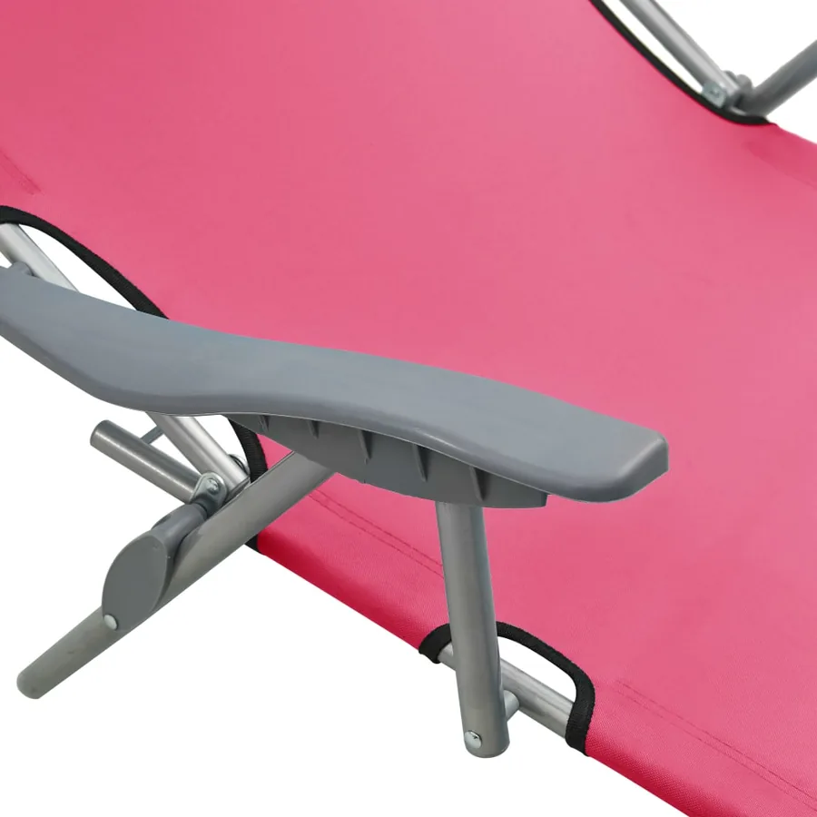 Chaise longue avec auvent Acier Gris - 21