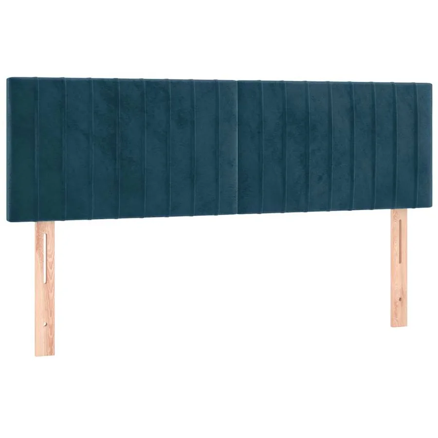 Tête de lit à LED Bleu foncé 144x5x78/88 cm Velours - 4
