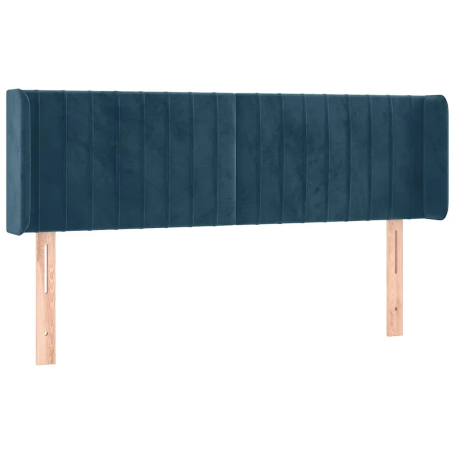 Tête de lit à LED Bleu foncé 147x16x78/88 cm Velours - 3