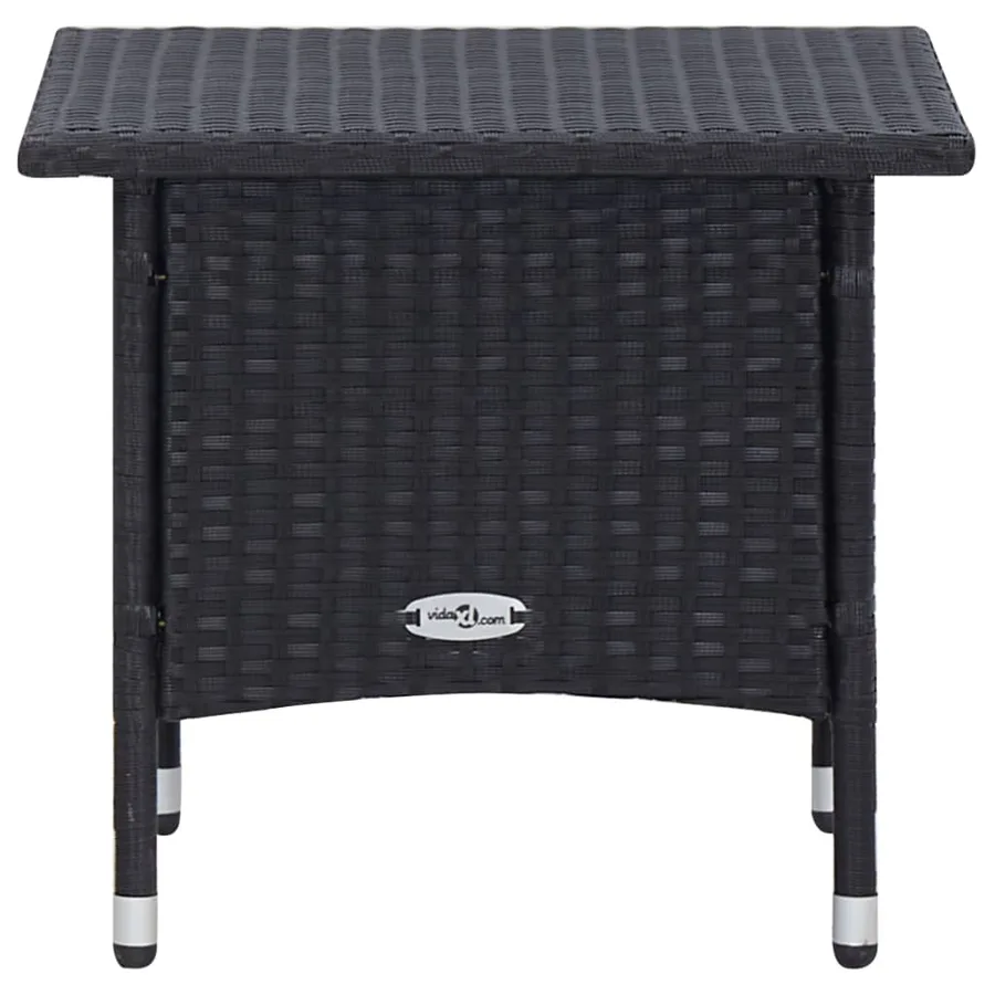 Salon de jardin 2 pcs avec coussins Résine tressée Noir - 10